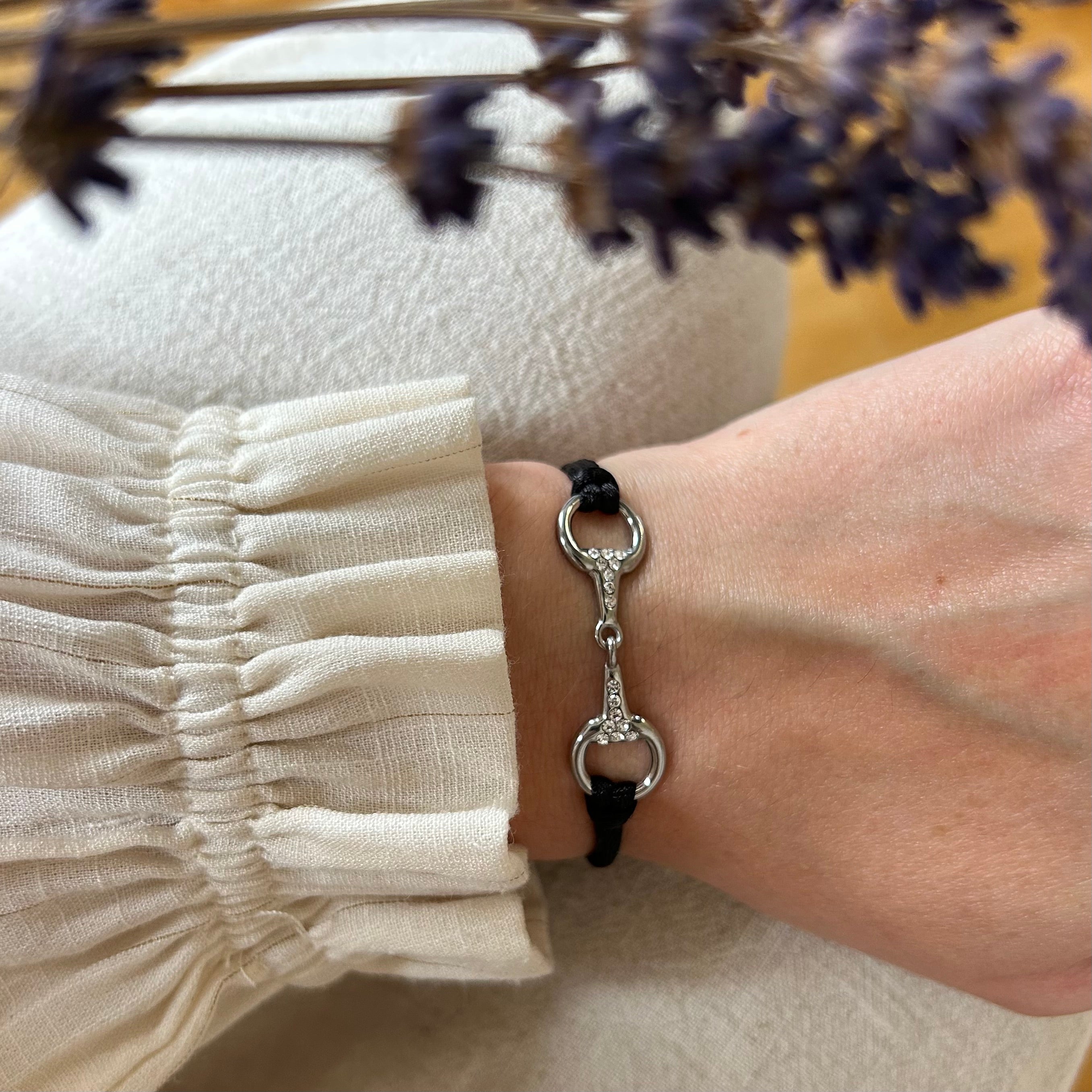 Bracelet Sam noir argenté