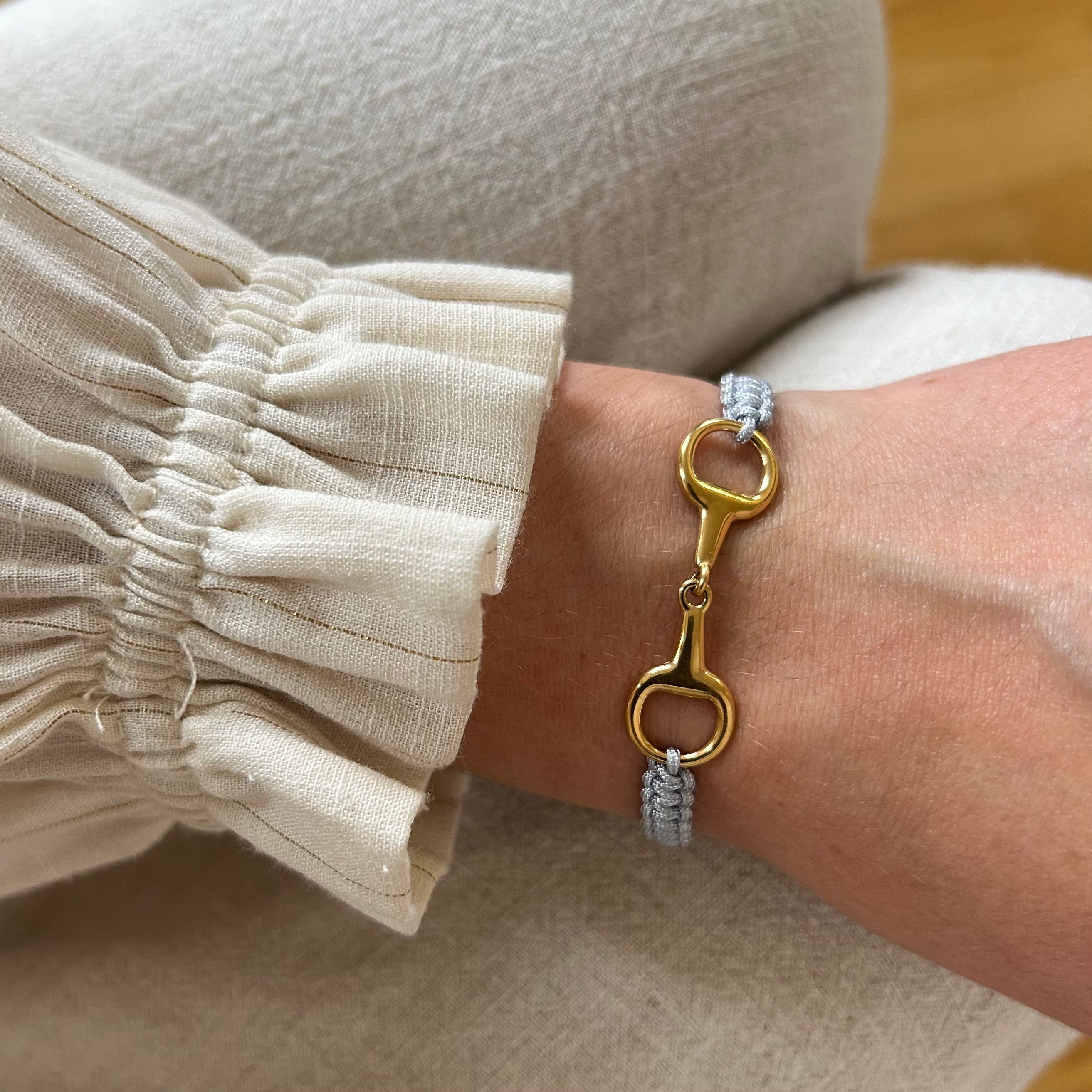 Bracelet Taka gris doré