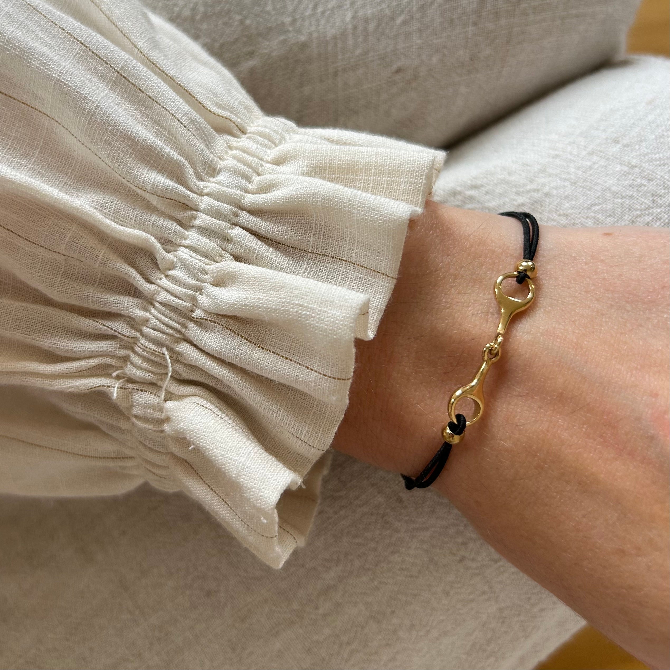 Bracelet Léo noir doré