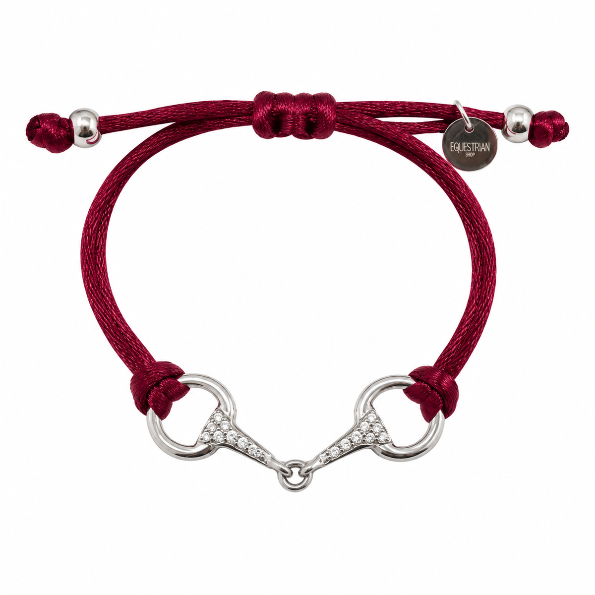 Sam - Bracciale con morsetto in raso e strass