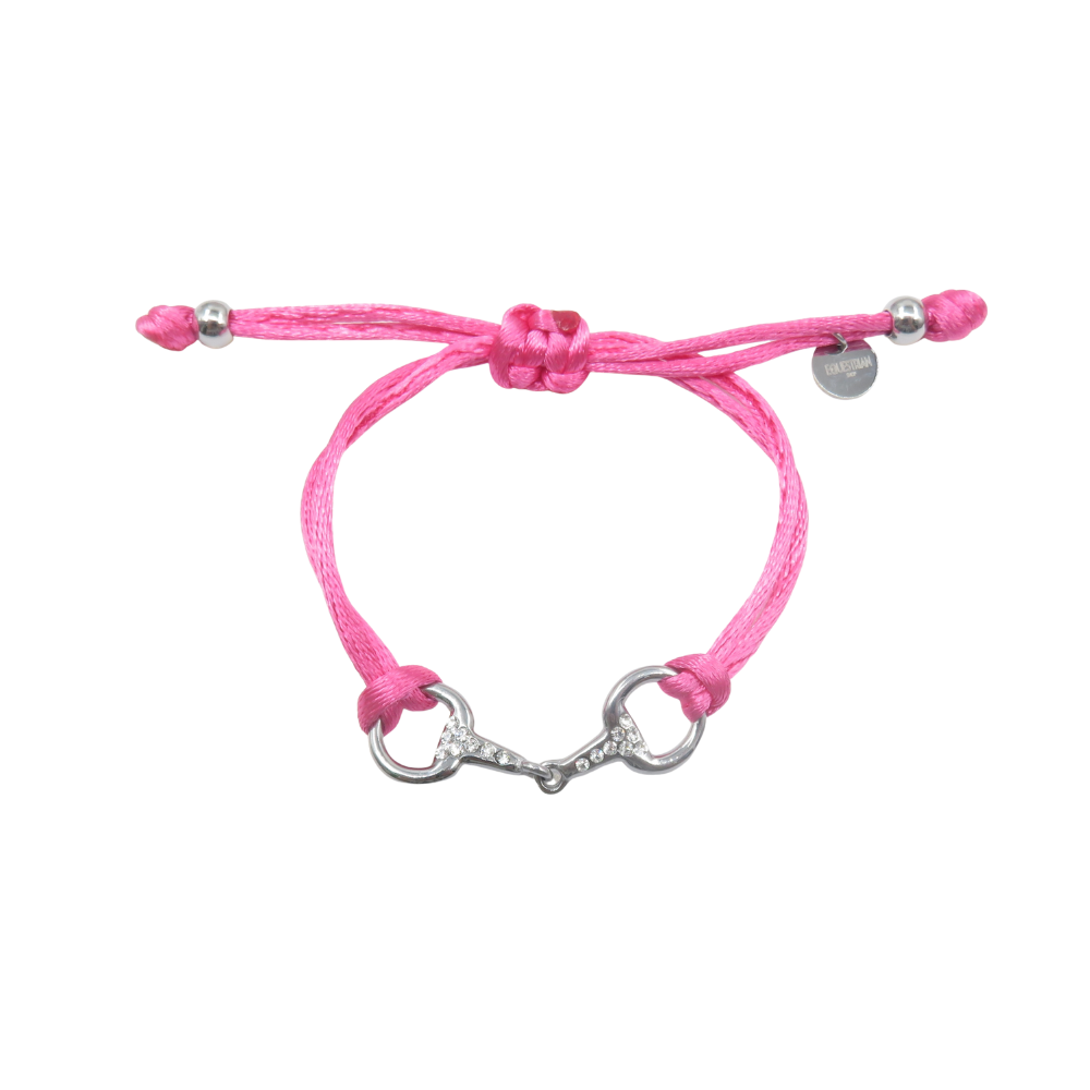 Sam - Bracciale con morsetto in raso e strass
