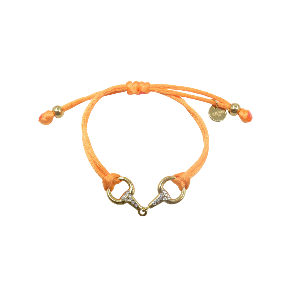 Sam - Bracciale con morsetto in raso e strass