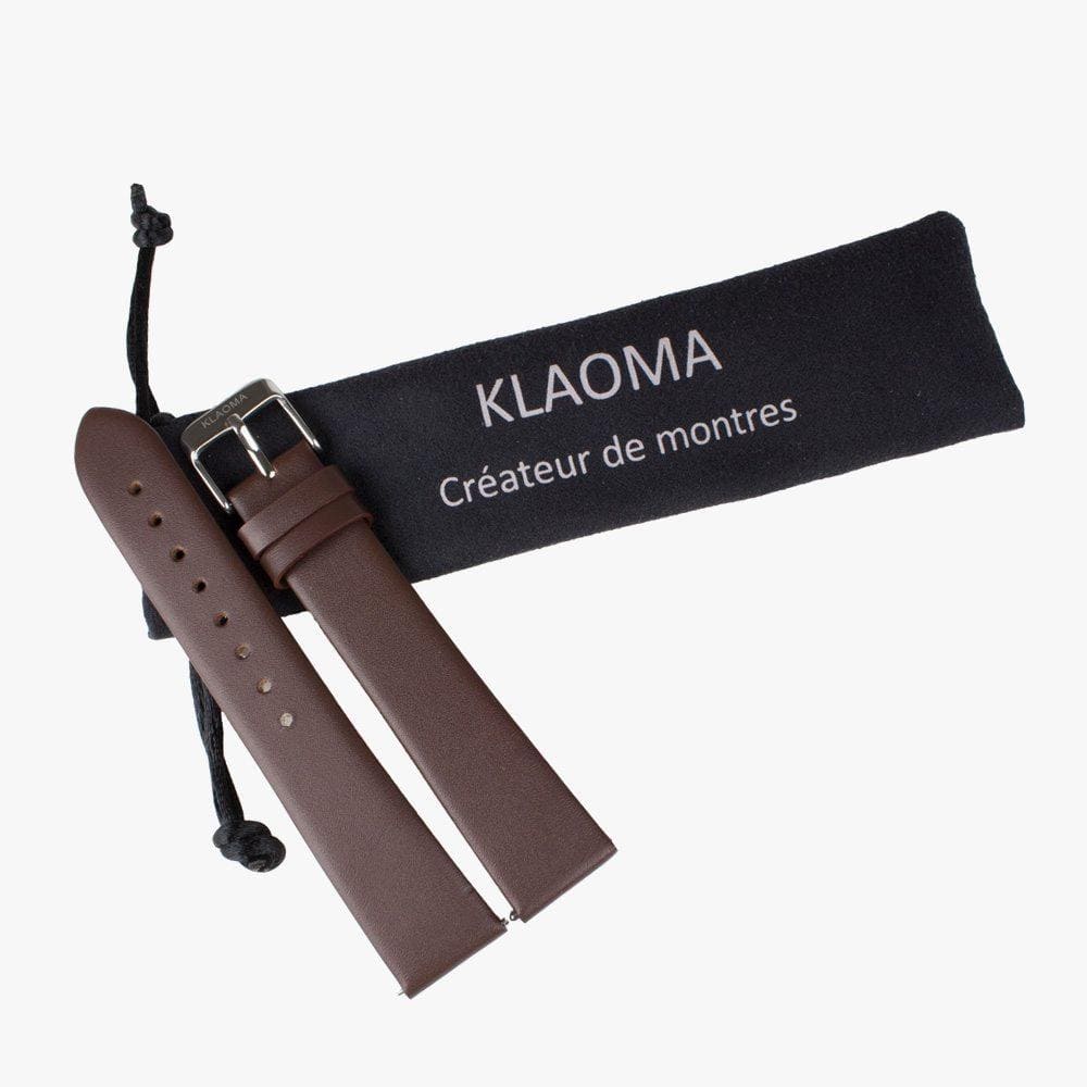 Bracelet de montre cuir Marron/Argenté Equestrian shop