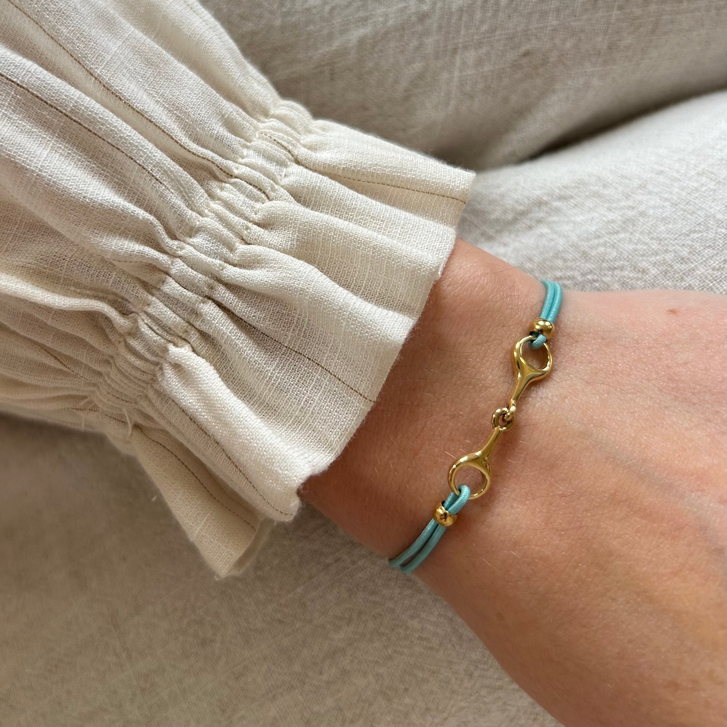 Bracelet Léo turquoise doré