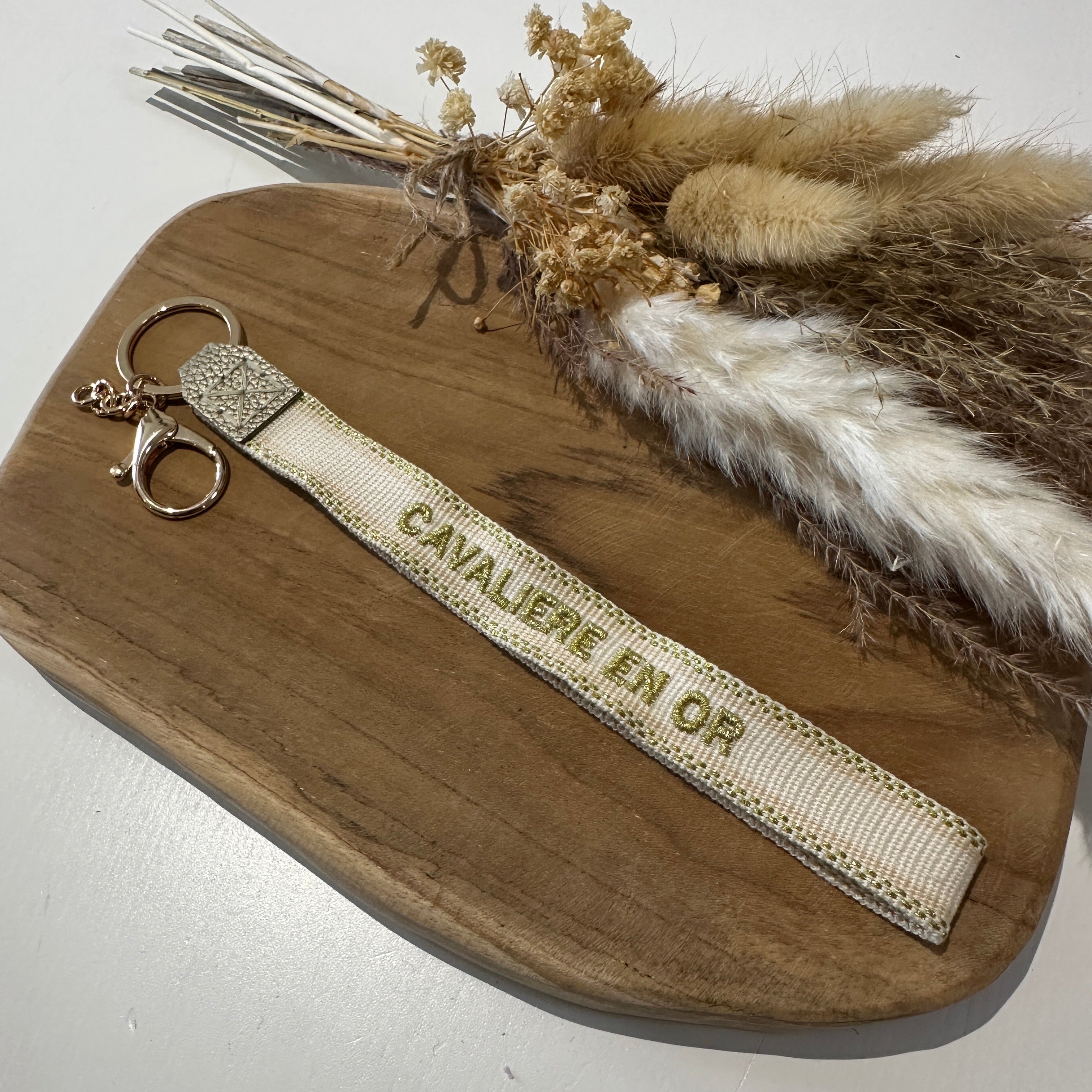 Porte-clés Cavalière en or