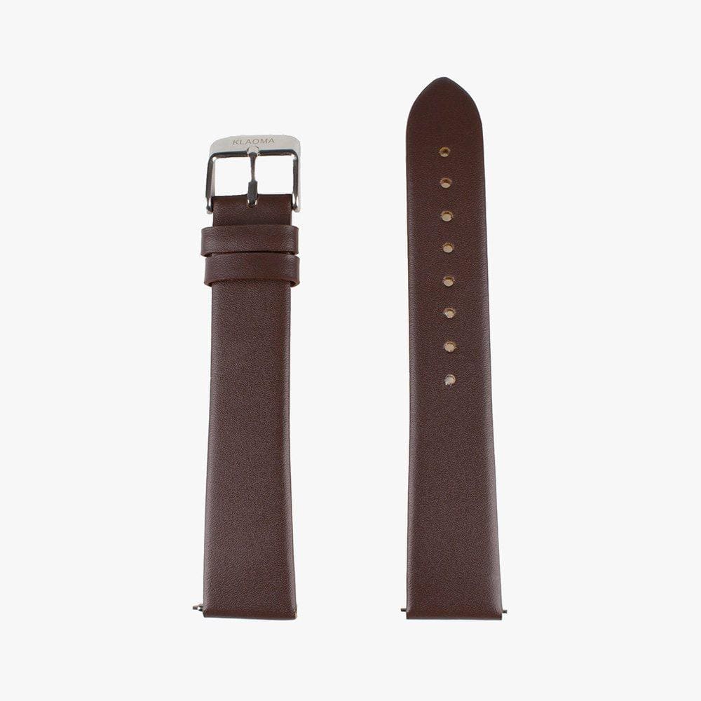 Bracelet de montre cuir Marron/Argenté Equestrian shop